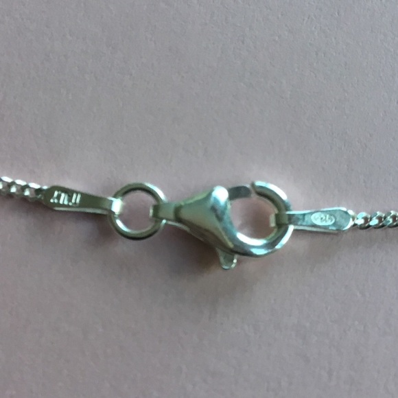 Sterling Silver Cz Anchor Necklace - Picture 14 of 15